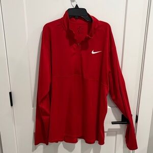 Nike Red Quarter-Zip with White Swoosh